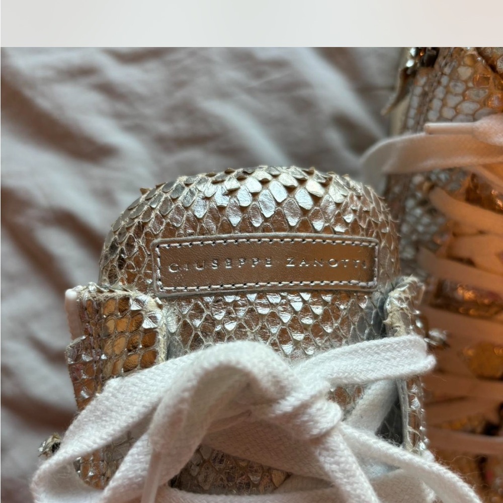 GIUSEPPE ZANOTTI silver men’s sneakers - Picture 2 of 5